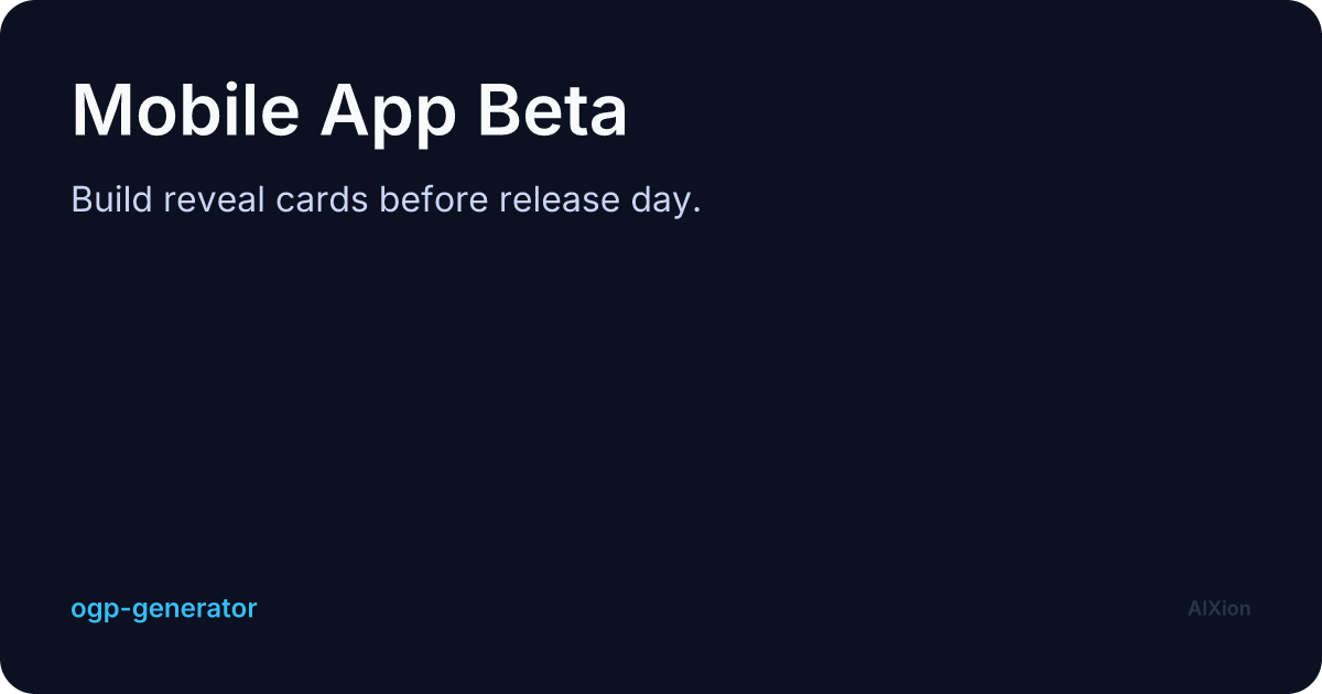 Mobile App Beta generated OG card
