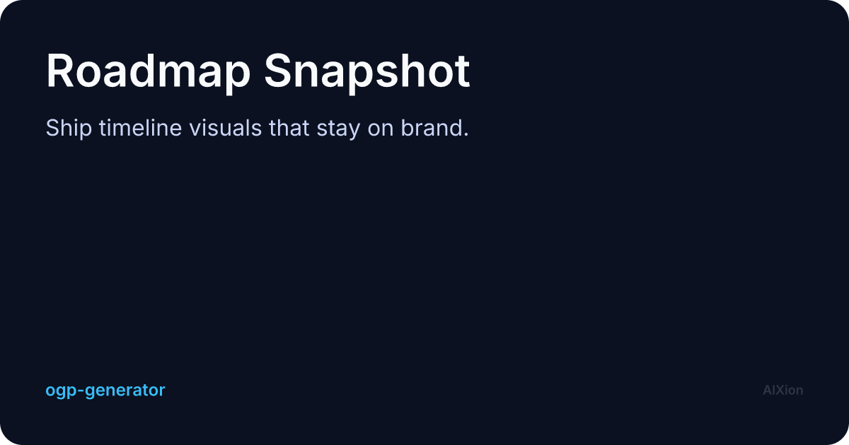 Roadmap Snapshot generated OG card